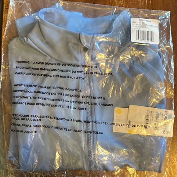 NWT Zella Mock-Neck Full-Zip Jacket, Blue Yonder | L (10/12) - Picture 14 of 14